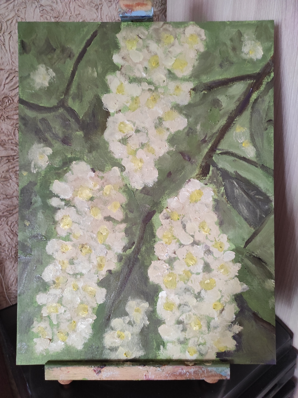Черемуха. Холст на картоне/масло, 30*40 см, 2023